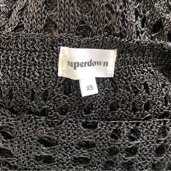 Superdown Renata Dress black sheer halter swim cover up mesh midi maxi Revolve - Picture 6 of 10